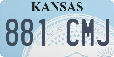 KS license plate 881CMJ