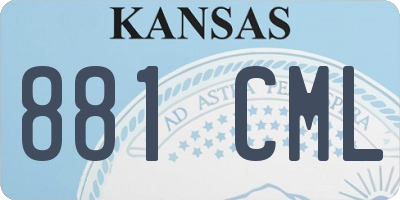 KS license plate 881CML
