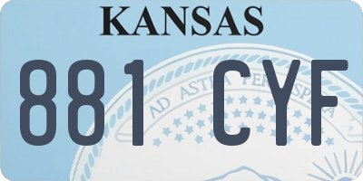KS license plate 881CYF
