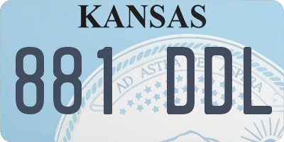 KS license plate 881DDL