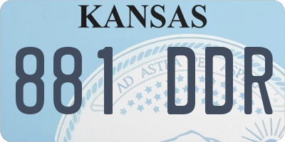 KS license plate 881DDR