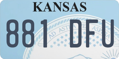 KS license plate 881DFU