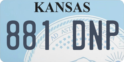 KS license plate 881DNP