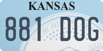 KS license plate 881DOG