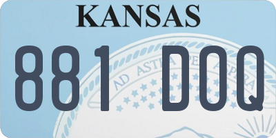 KS license plate 881DOQ