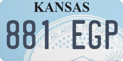 KS license plate 881EGP