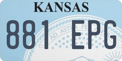 KS license plate 881EPG