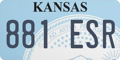 KS license plate 881ESR