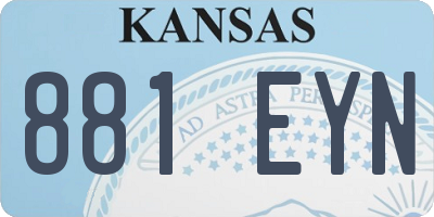 KS license plate 881EYN