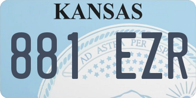 KS license plate 881EZR