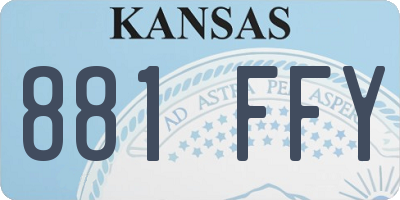 KS license plate 881FFY