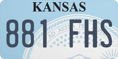 KS license plate 881FHS