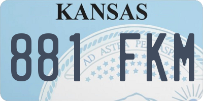 KS license plate 881FKM