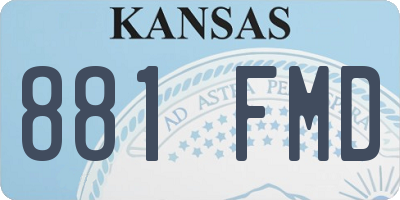 KS license plate 881FMD