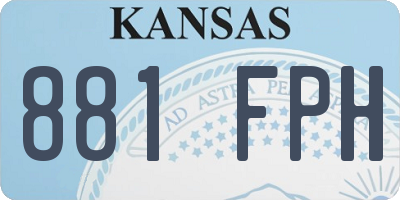 KS license plate 881FPH
