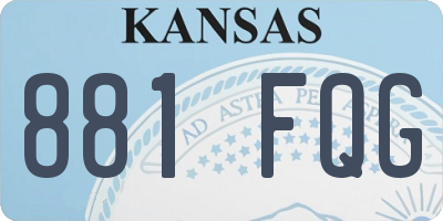 KS license plate 881FQG