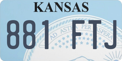 KS license plate 881FTJ