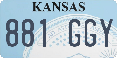 KS license plate 881GGY