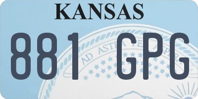 KS license plate 881GPG