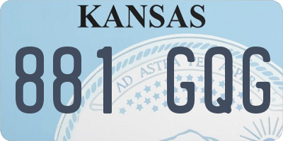 KS license plate 881GQG