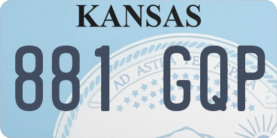 KS license plate 881GQP