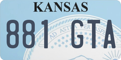 KS license plate 881GTA