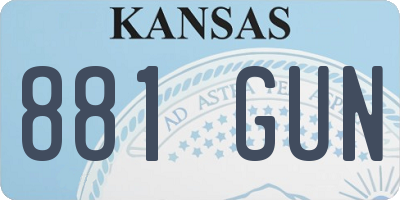 KS license plate 881GUN