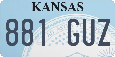 KS license plate 881GUZ