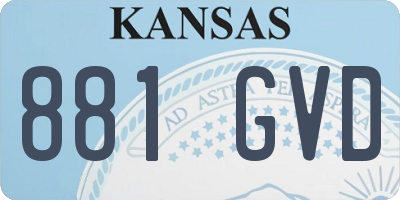 KS license plate 881GVD
