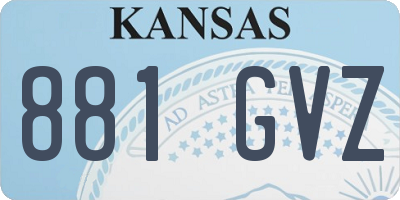 KS license plate 881GVZ