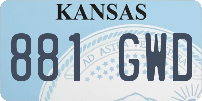 KS license plate 881GWD