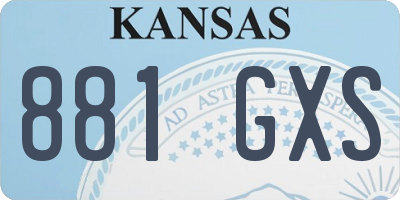 KS license plate 881GXS