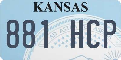 KS license plate 881HCP