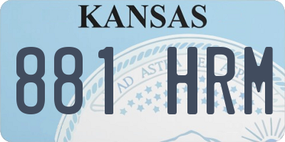 KS license plate 881HRM