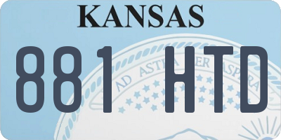 KS license plate 881HTD