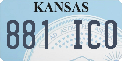 KS license plate 881ICO