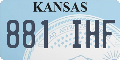 KS license plate 881IHF