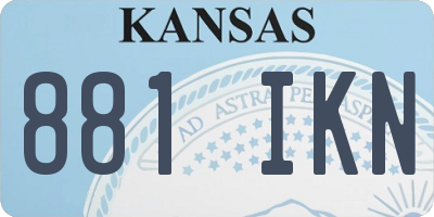 KS license plate 881IKN
