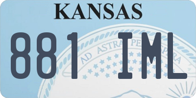 KS license plate 881IML