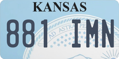 KS license plate 881IMN