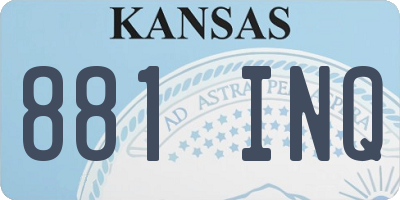 KS license plate 881INQ