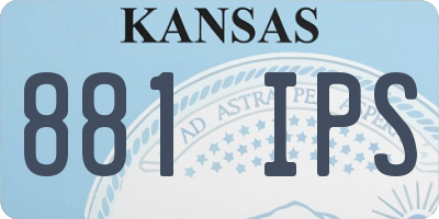 KS license plate 881IPS