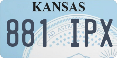 KS license plate 881IPX
