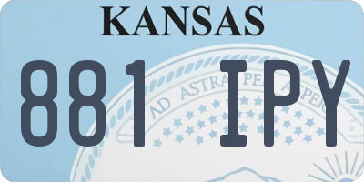 KS license plate 881IPY