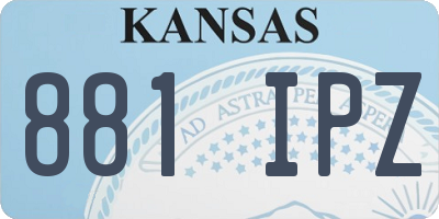 KS license plate 881IPZ