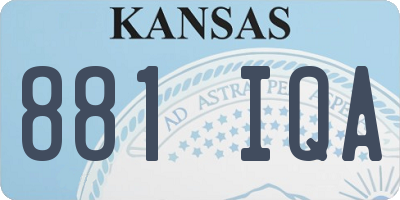 KS license plate 881IQA