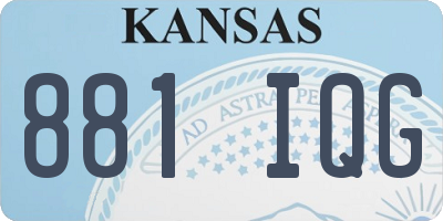KS license plate 881IQG
