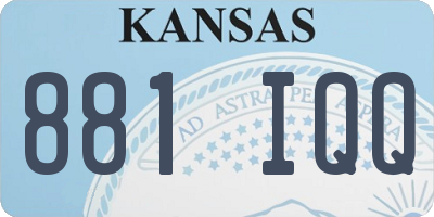 KS license plate 881IQQ
