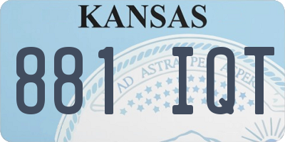 KS license plate 881IQT
