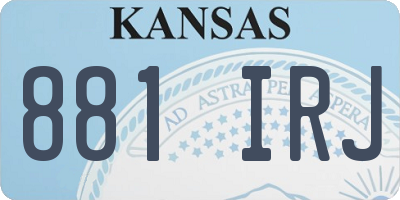 KS license plate 881IRJ